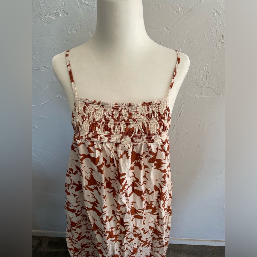 Universal Thread Sleeveless Flower Leaf Print Ora… - image 5